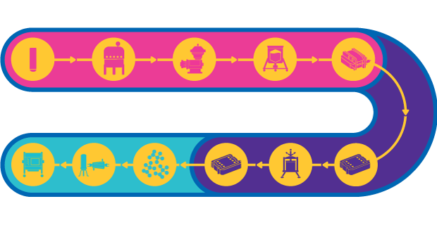 Graphic of the plasmid DNA vaccine process