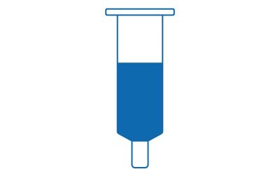 Cartoon illustration of a solid phase extraction cartridge.