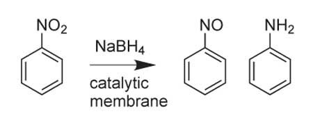 Reduction of nitrobenzene to nitrosobenzene and aniline