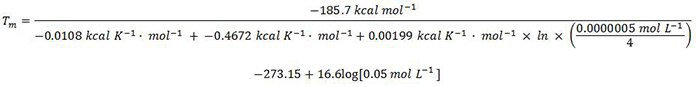 calculate melting temperature