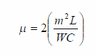 The hole mobility (μ) can be calculated from the slope (m) of the plot of the square root of drain current versus VGS using the following equation: