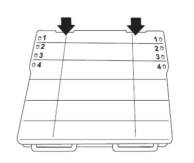 Seal lid by gently pressing down in designated areas until a clicking sound is heard