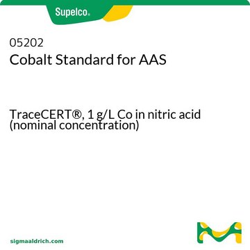 Cobalt Standard for AAS TraceCERT&#174;, 1&#160;g/L Co in nitric acid (nominal concentration)