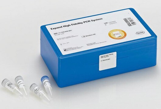 Expand&#8482; High Fidelity PCR System（拡張ハイファイPCRシステム） sufficient for &#8804;40&#160;reactions (11732641001), sufficient for &#8804;200&#160;reactions (11732650001), sufficient for &#8804;1,000&#160;reactions (11759078001)