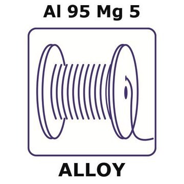 Aluminum alloy 5019 wire, Al 95%/Mg 5%, 0.12&#160;mm diameter, length 100 m, temper hard