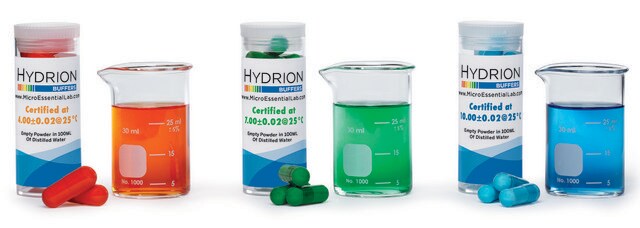 Tri-Chek&#8482; buffer capsule set sufficient powder in each capsule to make 100 mL of buffer solution