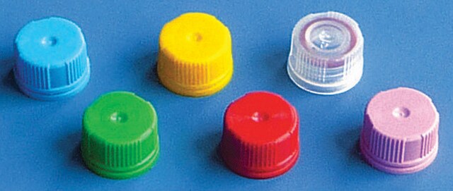 BRAND&#174; screw caps with tamper evident screw cap for micro tubes green