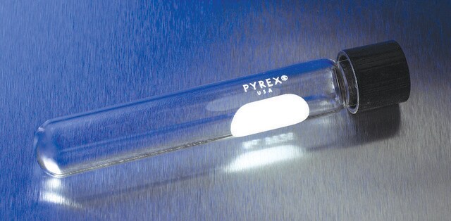 Pyrex&#174; culture tubes, screw cap with PTFE liner O.D. × L 16&#160;mm × 100&#160;mm