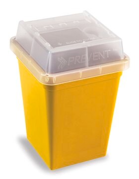 Sharps container 1&#160;lb, yellow polypropylene