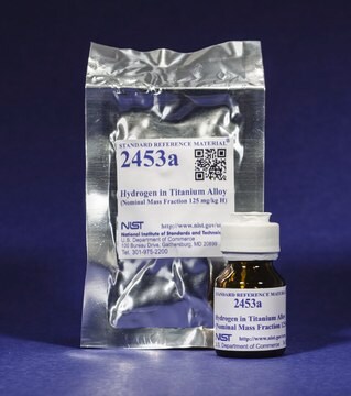 Hydrogen in titanium alloy NIST&#174; SRM&#174; 2453a, nominal mass fraction 125 mg/kg H