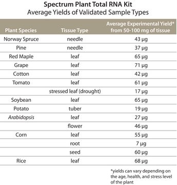 Kit per RNA totale vegetale Spectrum&#8482; sufficient for 50&#160;purifications