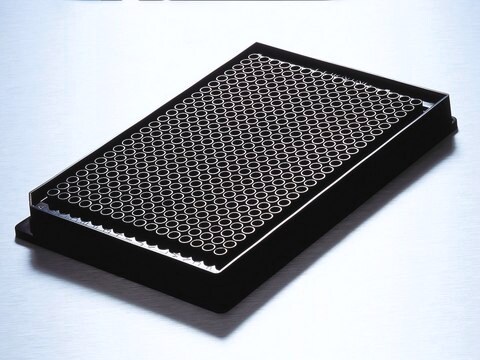 Corning&#174; 384 well microplate, low volume black polystyrene, flat bottom, sterile, lid, pack of 50