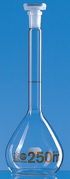 BRAND&#174;容量瓶BLAUBRAND&#174; ETERNA class A, DE-M marking, capacity 25&#160;mL, borosilicate glass