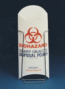 Sharps safety pouches for the disposal of sharp-edged biohazard waste items, pkg of 200&#160;ea