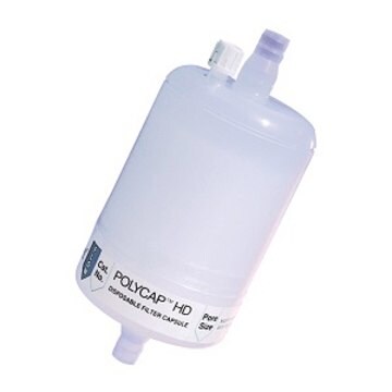 Whatman&#174; Polycap HD heavy duty encapsulated filter HD 150, pore size 5.0-10.0&#160;&#956;m, Inlet: 1/2 Hosebarb, Outlet: 1/2 Hosebarb