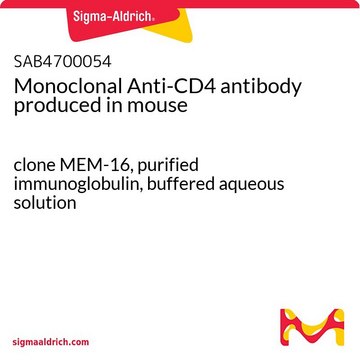 Monoclonal Anti-CD4 antibody produced in mouse clone MEM-16, purified immunoglobulin, buffered aqueous solution