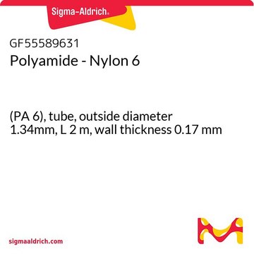 Polyamide - Nylon 6 (PA 6), tube, outside diameter 1.34mm, L 2&#160;m, wall thickness 0.17&#160;mm