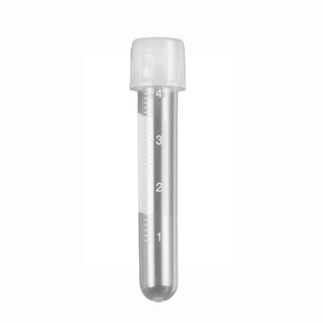 MTC&#8482; Bio DuoClick&#8482; Two Position Screw-cap Culture Tube capacity 5&#160;mL, polypropylene, non-sterile, pack of 1000&#160;ea (1000 x tubes &amp; 1000 x caps packed seperately)