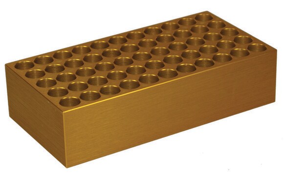 Aluminum heating/cooling block for 1.5 mL cryogenic tubes, 55-wells