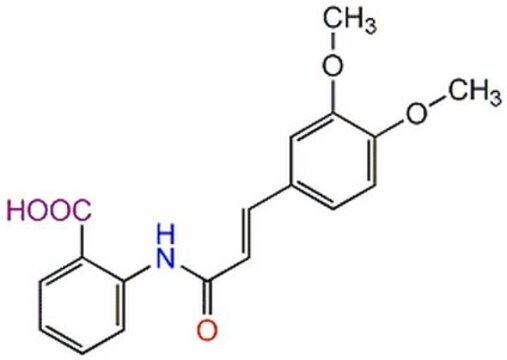 Tranilast An anthranilic acid analog that acts as a potent inhibitor of VEGF- and vascular permeability factor-induced angiogenesis and collagen synthesis.