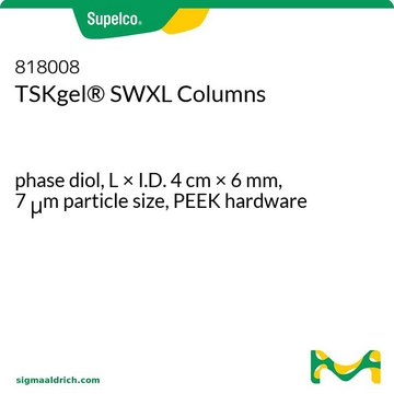 Colonnes TSKgel&#174; SWXL phase diol, L × I.D. 4&#160;cm × 6&#160;mm, 7&#160;&#956;m particle size, PEEK hardware