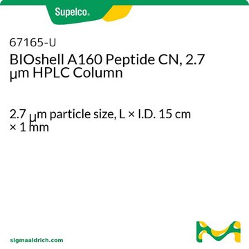 BIOshell A160 Peptide CN, 2.7 &#956;m HPLC Column 2.7&#160;&#956;m particle size, L × I.D. 15&#160;cm × 1&#160;mm