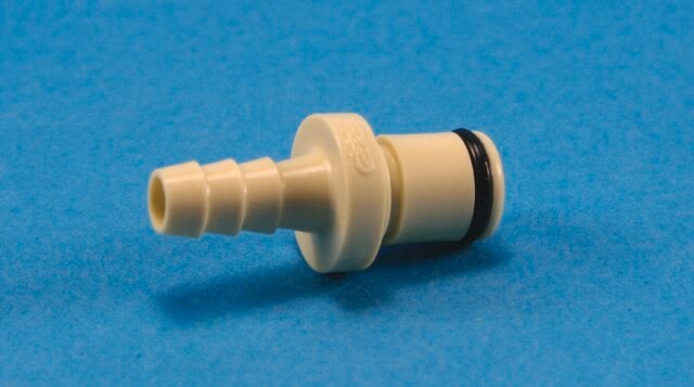 Hose Barb Adapters polypropylene elbow insert, fits tubing, 3/8&#160;in.