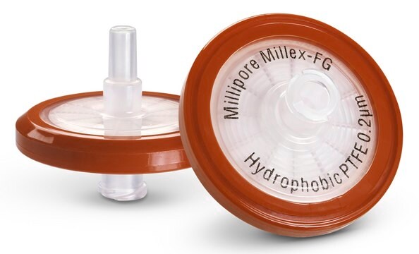 Millex&#174; hydrophobic PTFE syringe filter pore size 0.2&#160;&#956;m, diam. 33&#160;mm, non-sterile