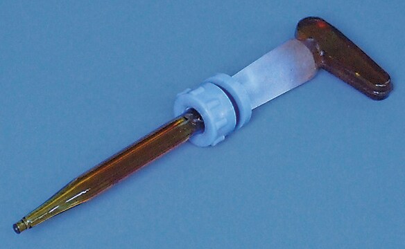 BRAND&#174; burette lateral stopcock for burette capacity 25+50 mL, with spare key, PTFE key