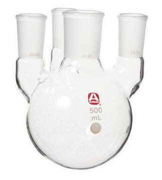 Aldrich&#174; four-neck round-bottom flask capacity 1,000&#160;mL, center joint: ST/NS 34/45, side Joints: ST/NS 24/40 (3)