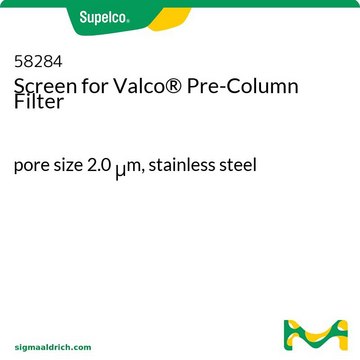 Screens pore size 2.0&#160;&#956;m, stainless steel