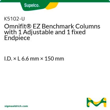 带1个可调节端和1个固定端头的Omnifit&#174; EZ Benchmark色谱柱 I.D. × L 6.6&#160;mm × 150&#160;mm