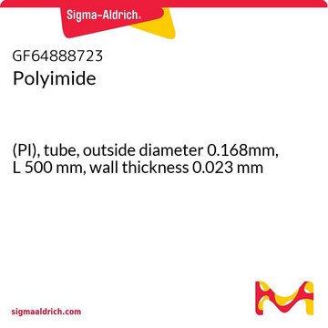 Polyimide (PI), tube, outside diameter 0.168mm, L 500&#160;mm, wall thickness 0.023&#160;mm