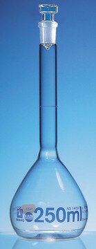 BRAND&#174; volumetric flask BLAUBRAND&#174; USP conformity certified capacity 25&#160;mL, neck joint: ST/NS 10/19, polypropylene stopper