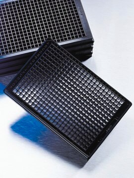 Corning&#174; 384 well microplate Tissue Culture (TC)-treated surface, black polystyrene, square, sterile, lid, case of 100