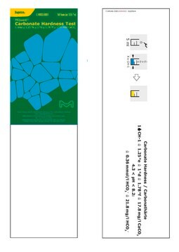 Test twardości węglanowej w wodzie słodkiej i morskiej titrimetric, for use with MQUANT&#174;