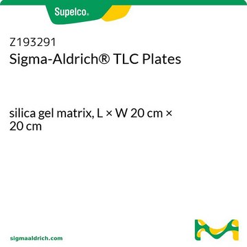 Sigma-Aldrich&#174; TLCプレート silica gel matrix, L × W 20&#160;cm × 20&#160;cm