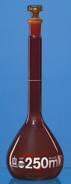 BRAND&#174; volumetric flask BLAUBRAND&#174; USP capacity 200&#160;mL, joint: 14/23, polypropylene stopper