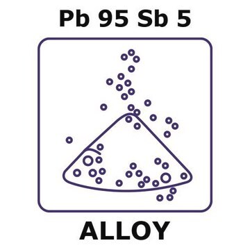 Antimonial lead alloy, Pb95Sb5 powder, 250micron max. particle size, 150micron min. particle size, 200g