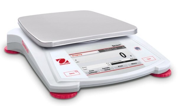 Ohaus&#174; Scout&#174; Portable Touchscreen Balance Model STX8200, weighing capacity 8200&#160;g, resolution: 1&#160;g, AC/DC input 230 V