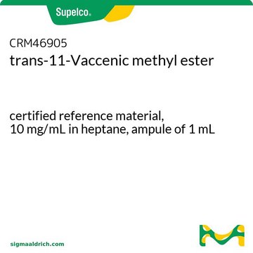 trans-11-Vaccenic methyl ester certified reference material, 10&#160;mg/mL in heptane, ampule of 1&#160;mL