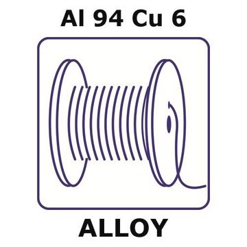 Aluminium alloy 2319 wire, Al94%/Cu 6%, 1.2&#160;mm diameter, length 20 m