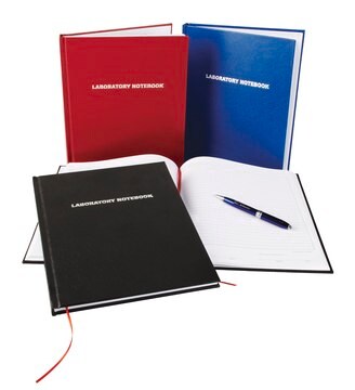 Laboratory Notebook 200 pages, Lined, red