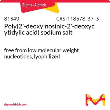 Poly(2&#8242;-Desoxyinosinic-2&#8242;-Desoxycytidylsäure) Natriumsalz free from low molecular weight nucleotides, lyophilized