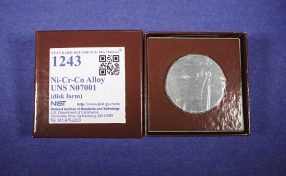 Nickel-chromium-cobalt alloy NIST&#174; SRM&#174; 1243, UNS N07001 (disk form)