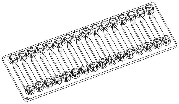 Reaction chamber chip - 20 &#956;l Fluidic 556, COP