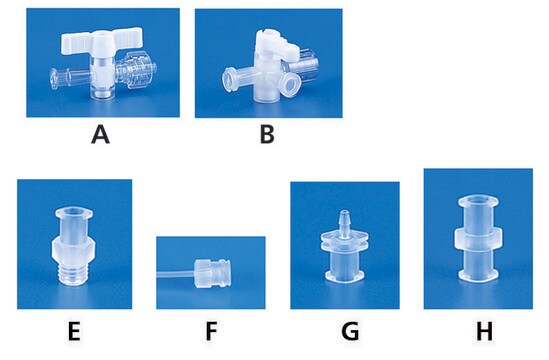 Fittings for liquid chromatography columns Stopcock, 3-way Luer Lock (B)