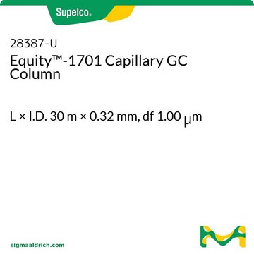 Colonne capillaire Equity-1701 pour GC/CPG L × I.D. 30&#160;m × 0.32&#160;mm, df 1.00&#160;&#956;m