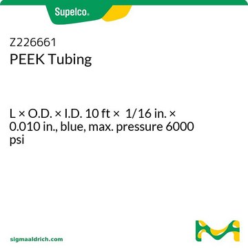 PEEK-Röhrchen L × O.D. × I.D. 10&#160;ft × 1/16&#160;in. × 0.010&#160;in., blue, max. pressure 6000 psi