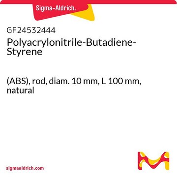 Polyacrylonitrile-Butadiene-Styrene (ABS), rod, diam. 10&#160;mm, L 100&#160;mm, natural